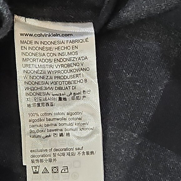 Calvin Klein Flannel Shirt Men's M Medium Black Check Long Sleeve EUC Old Money - Picture 7 of 15